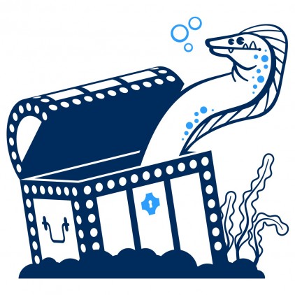 stickers enfant fonds marins murène