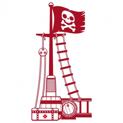 vinilos infantiles cama niño mástil pirata corsario marinero