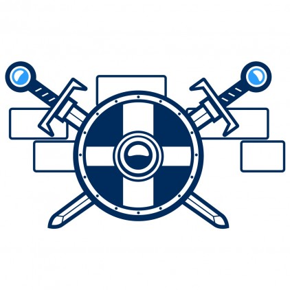 vinilos infantiles caballeros escudo