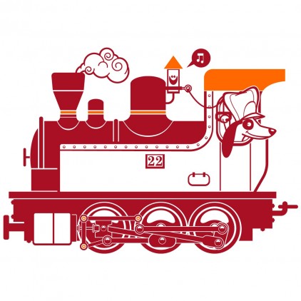 stickers enfant gare train locomotive