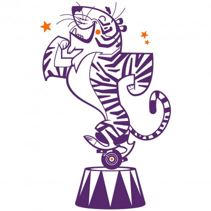 vinilos infantiles animales de circo tigre