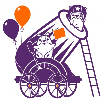 vinilos infantiles animales de circo hamsteres