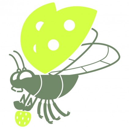 stickers enfant insectes nature jardin maman coccinelle