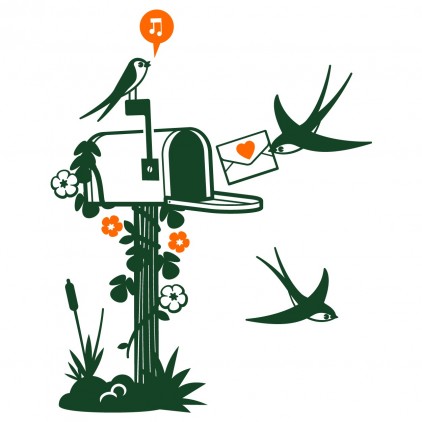 stickers enfant nature animaux campagne boîte aux lettres