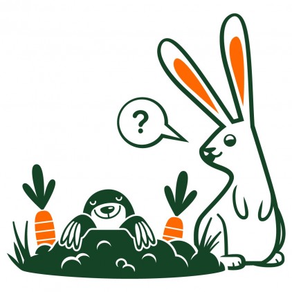 rabbit mole nature country animals kids wall decals