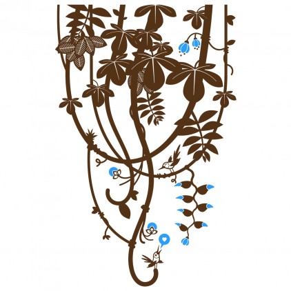 stickers enfant jungle forêt tropicale lianes