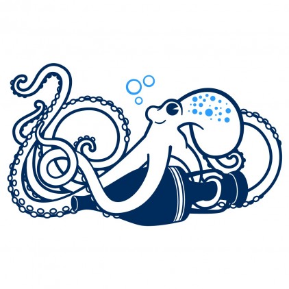 vinilo infantil mundo submarino pulpo