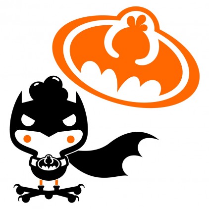 vinilo infantil superhéroe mascota e-glue