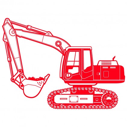 sticker enfant chantier pelleteuse xl