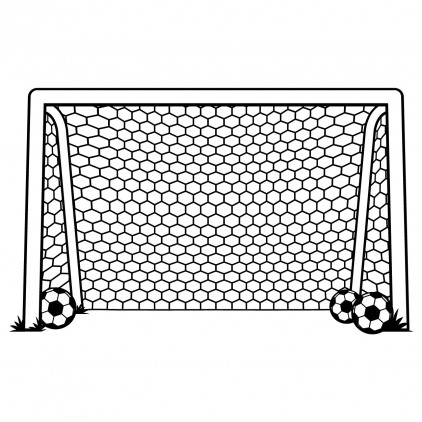 sticker enfant football sport cage de foot xxl