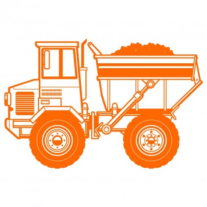 sticker enfant camion de chantier xxl