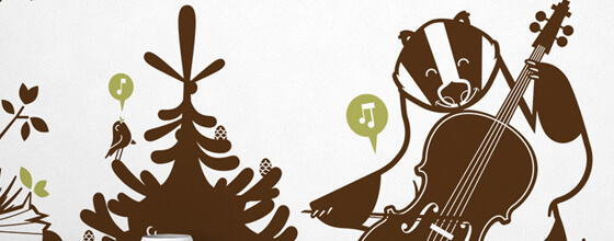 vinilos infantiles animales del bosque